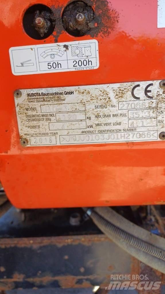 Kubota U10-3 Mini rýpadla < 7t