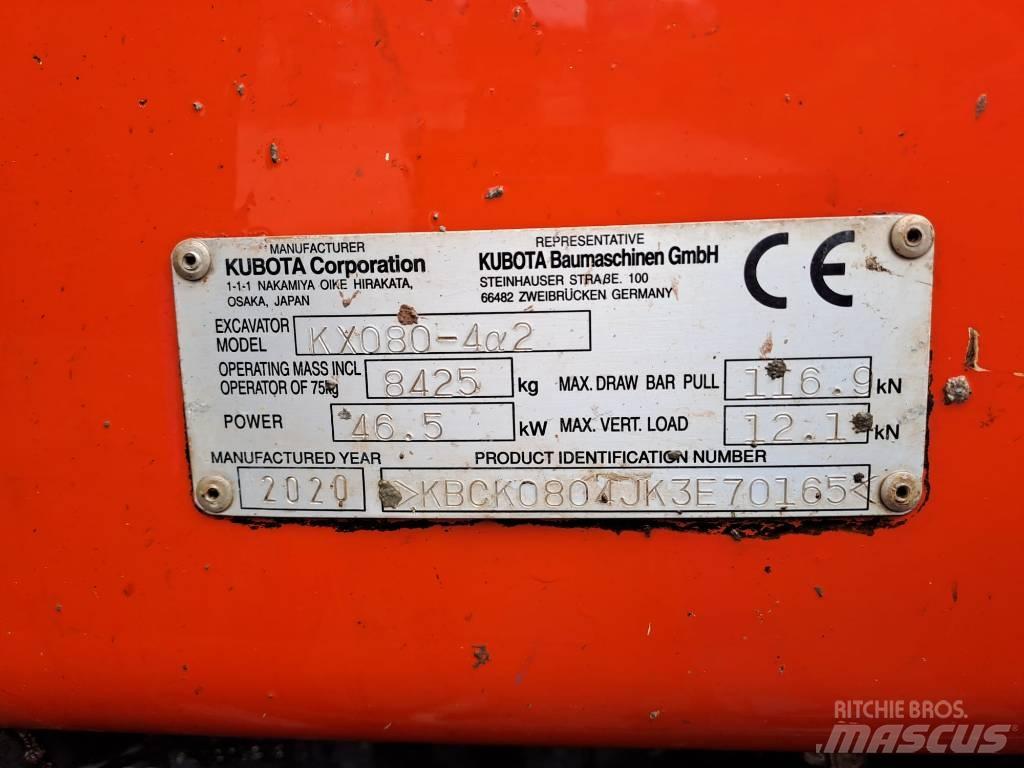 Kubota KX 080-4 Midi rýpadla 7t - 12t