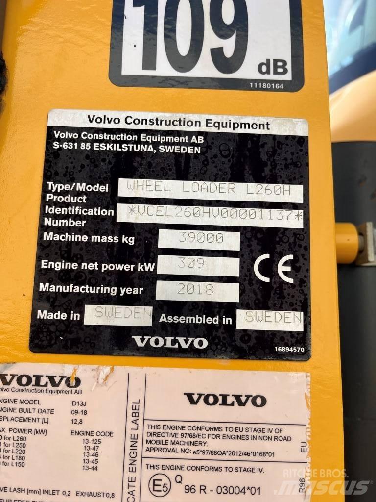 Volvo L260H Kolové nakladače