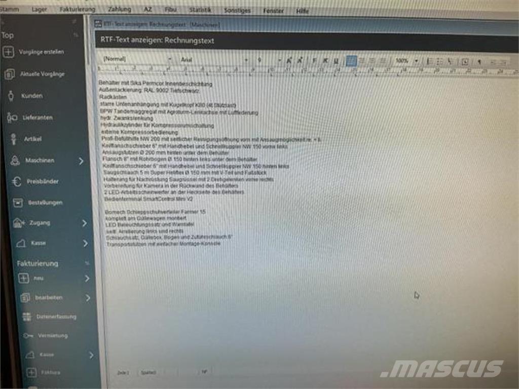 Kotte VT 19.700 Kalové cisterny