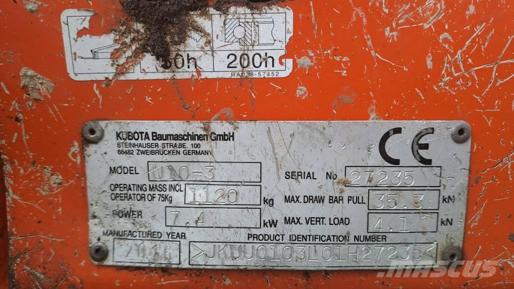 Kubota U 10-3 Mini rýpadla < 7t