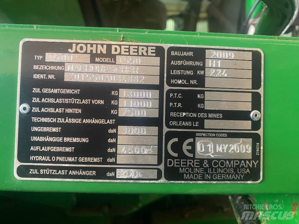 John Deere T 550 Sklízecí mlátičky