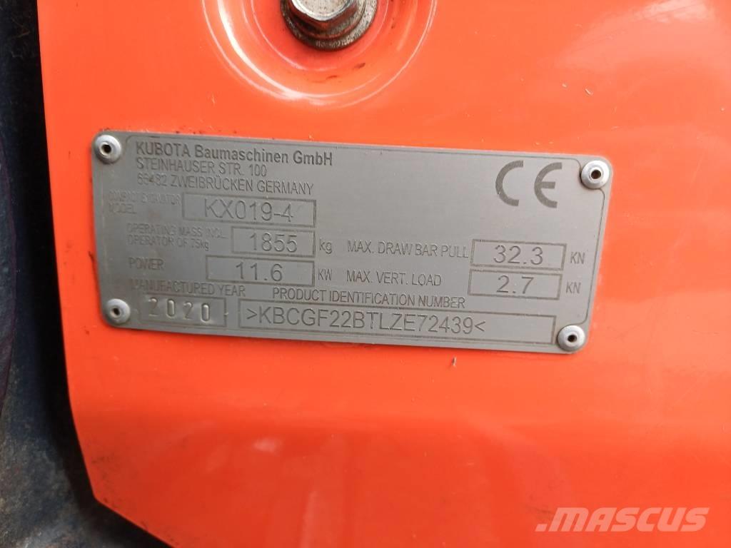 Kubota KX 019-4 Mini rýpadla < 7t