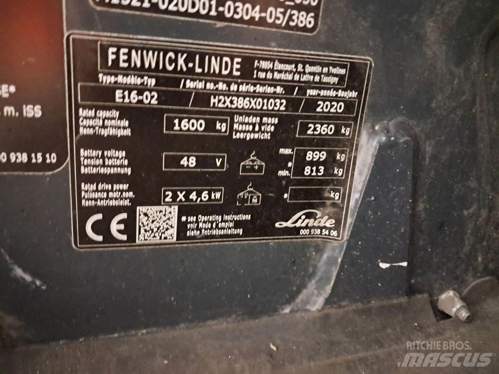 Linde E16-02 Akumulátorové vozíky