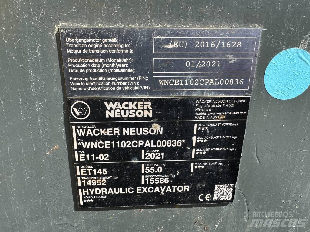 Wacker Neuson ET145 Pásová rýpadla