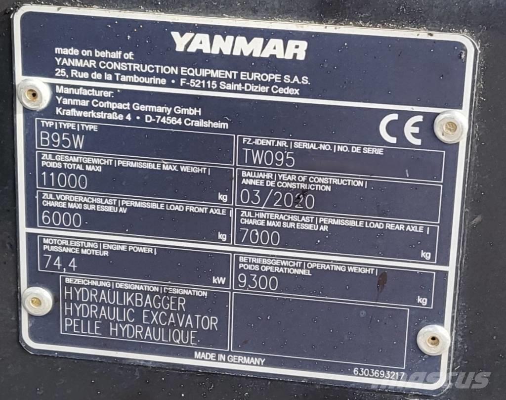 Yanmar B 95 W Kolová rýpadla