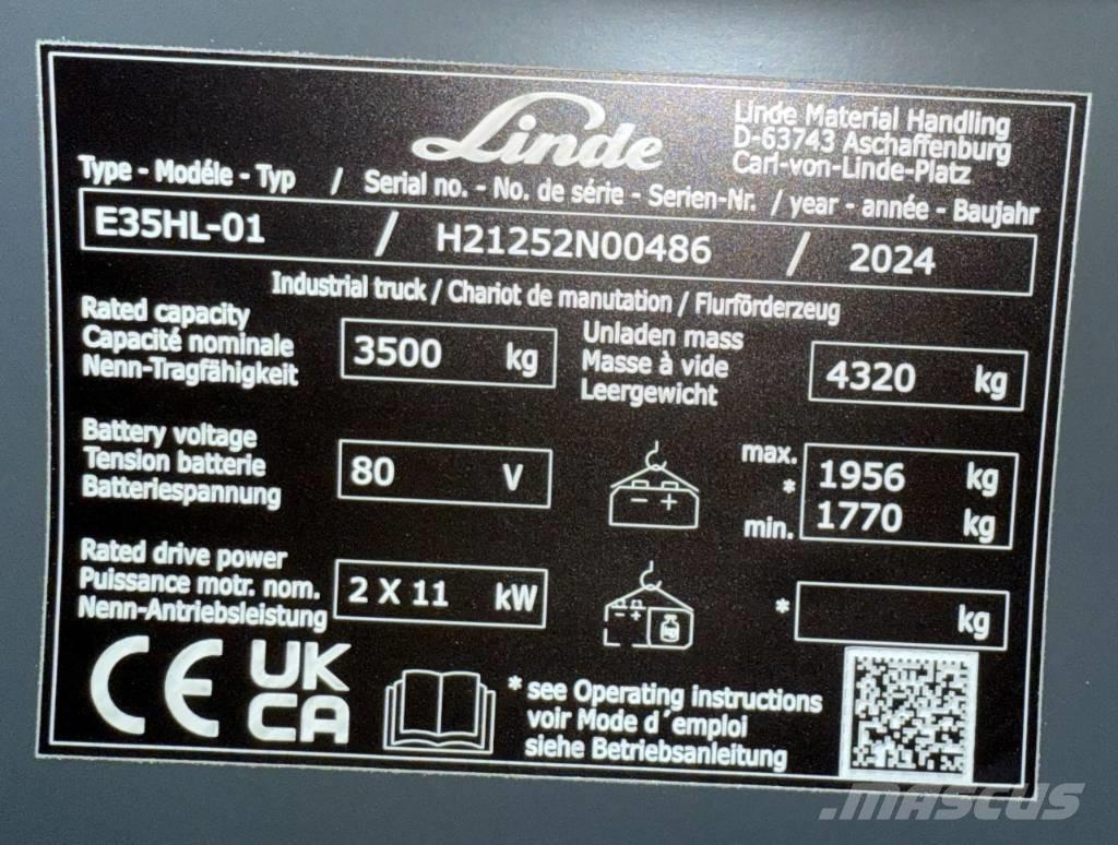 Linde E 35 Akumulátorové vozíky