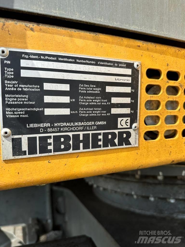 Liebherr A 924C-HD Kolová rýpadla