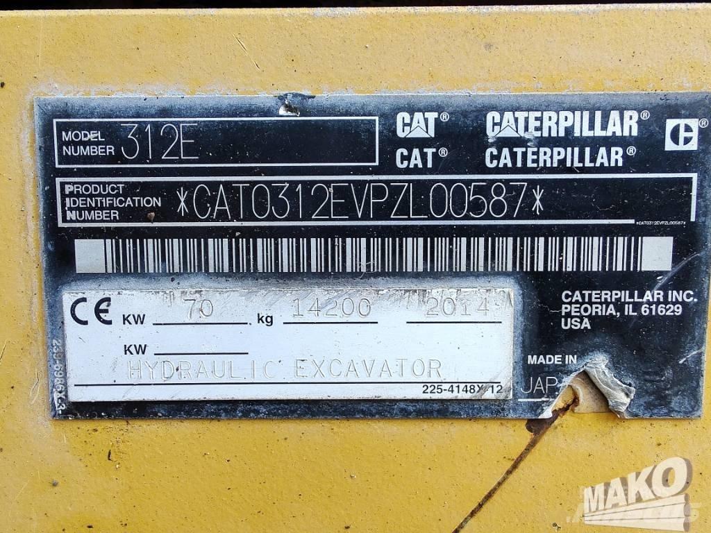 CAT 312 E Pásová rýpadla