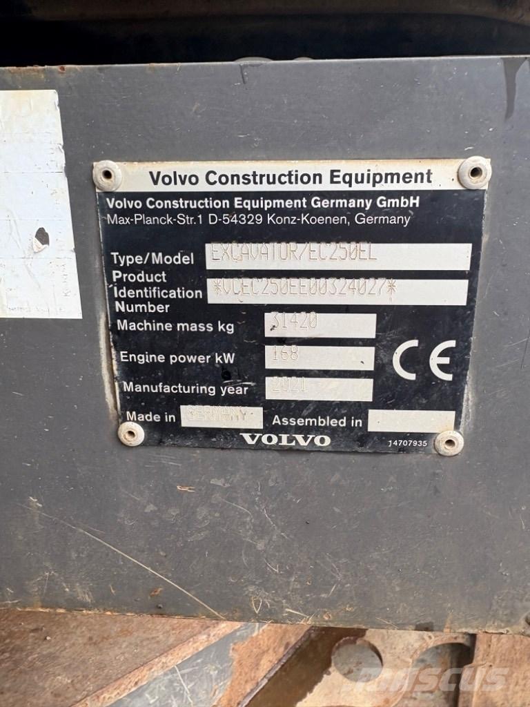 Volvo EC 250 EL Pásová rýpadla