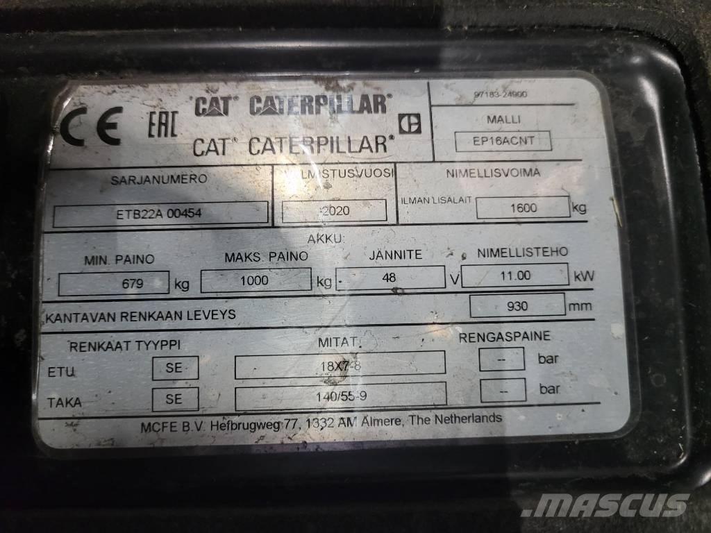 CAT EP16ACNT Akumulátorové vozíky