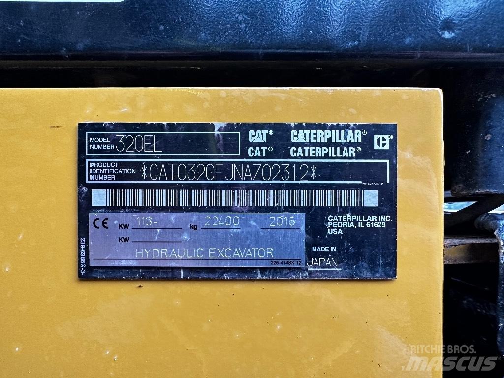 CAT 320 EL Pásová rýpadla