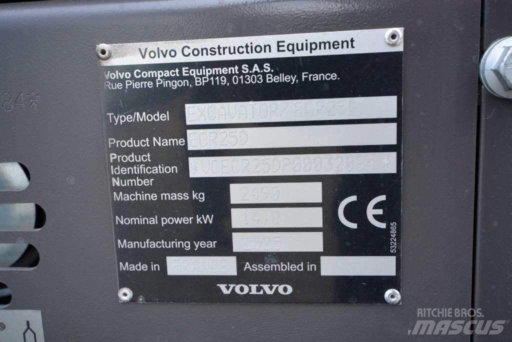 Volvo ECR 25 D Mini rýpadla < 7t