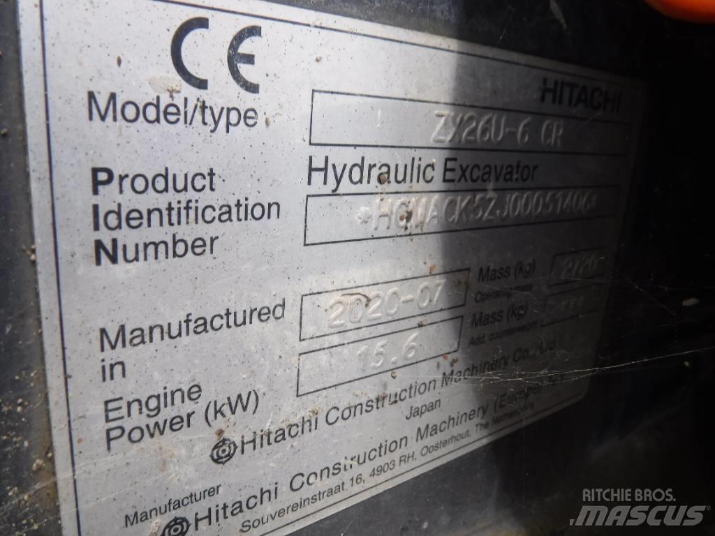 Hitachi ZX 26 U-6 Mini rýpadla < 7t