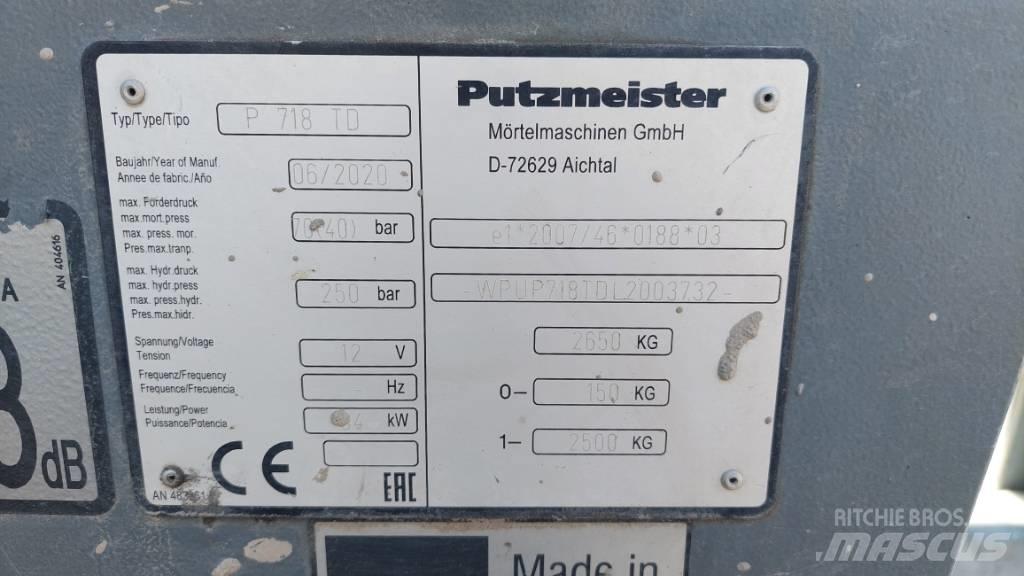 Putzmeister P 718 TD Nákladní auta s čerpadly betonu