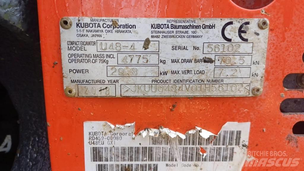 Kubota U 48-4 Mini rýpadla < 7t