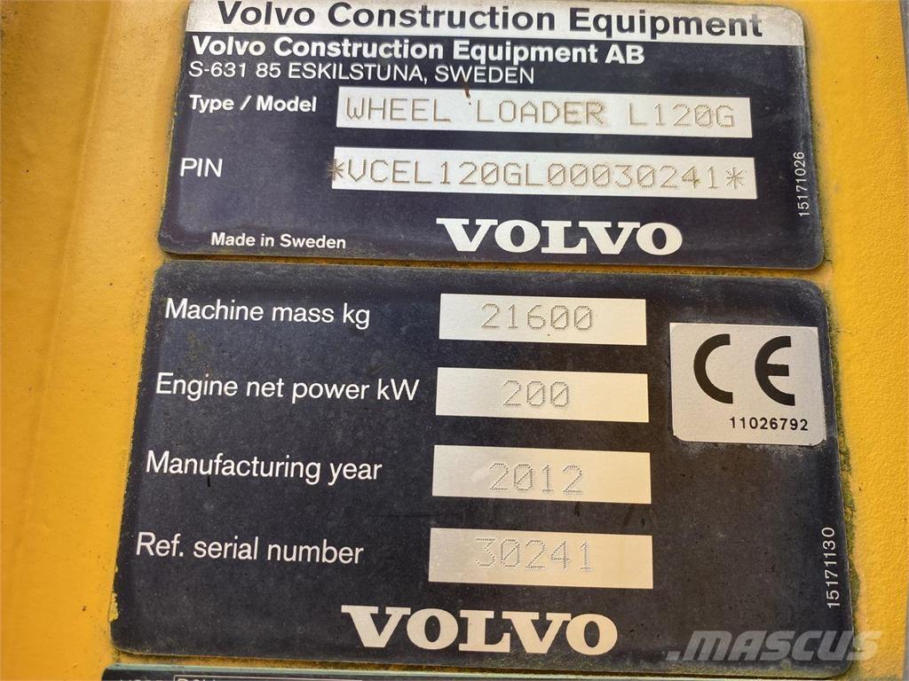 Volvo L120G Kolové nakladače