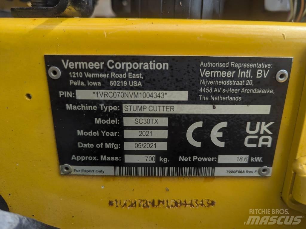 Vermeer SC30TX Pařezové frézy