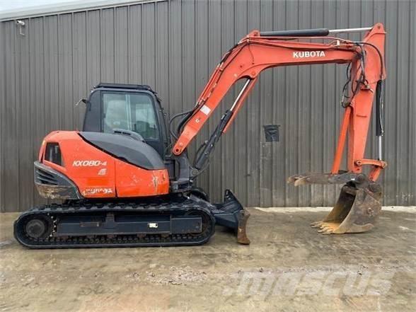Kubota KX080-4 Pásová rýpadla