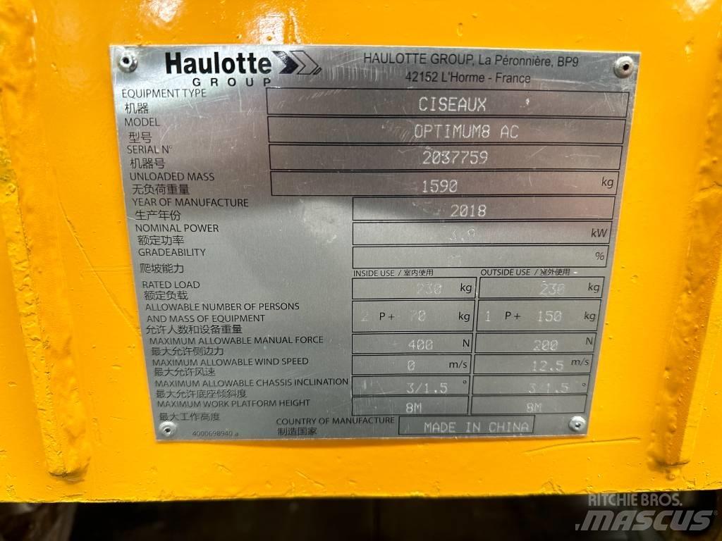 Haulotte OPTIMUM 8 Nůžková zvedací plošina