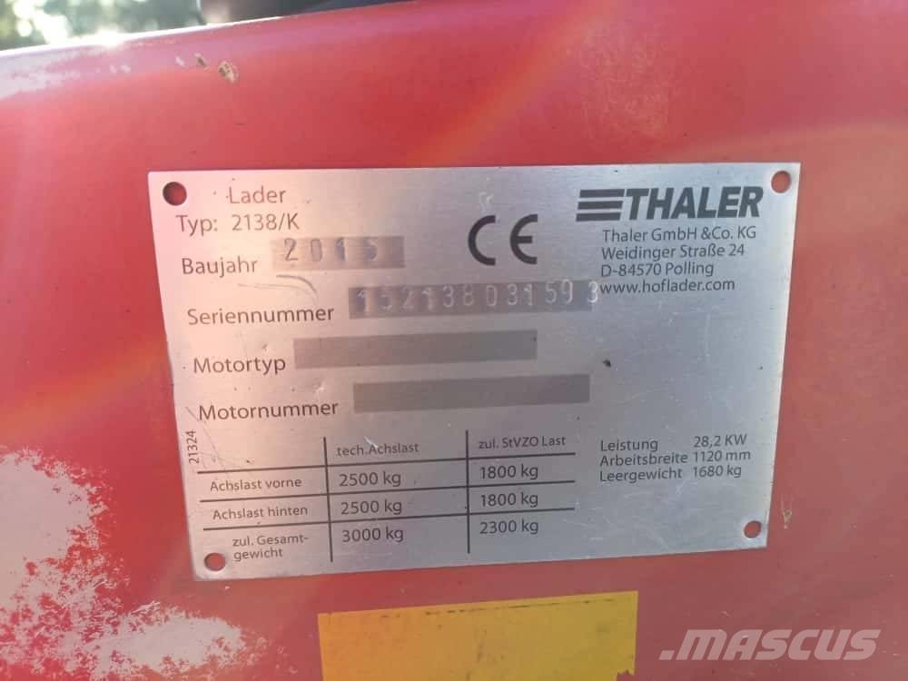 Thaler 2138/K Kolové nakladače