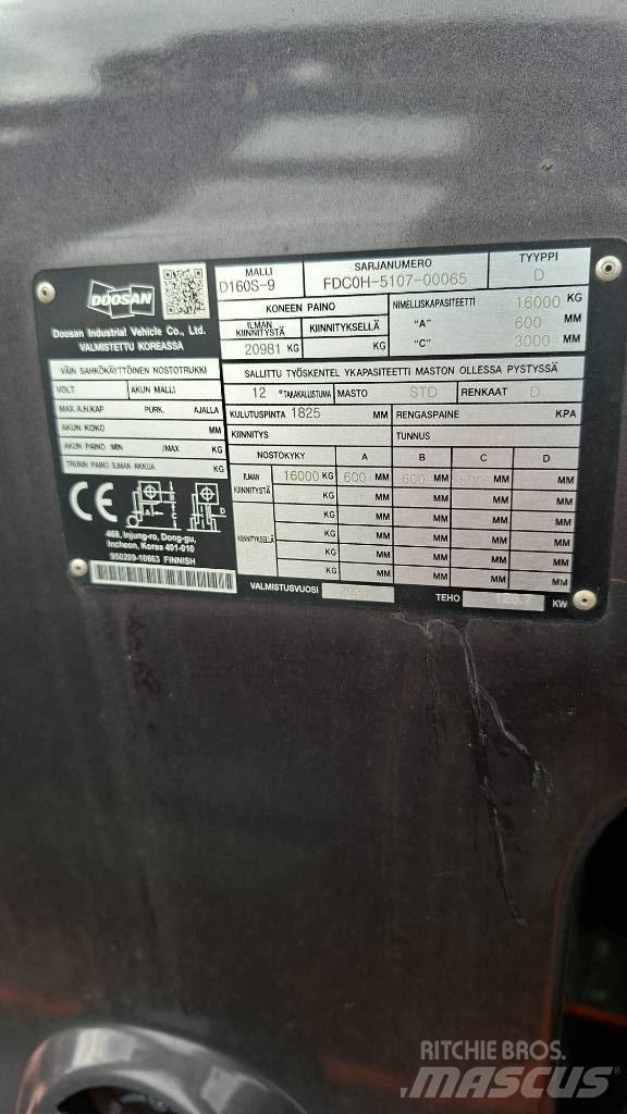 Doosan D160S-9 Dieselové vozíky