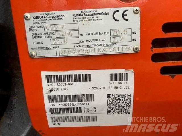 Kubota U 55-4 Mini rýpadla < 7t