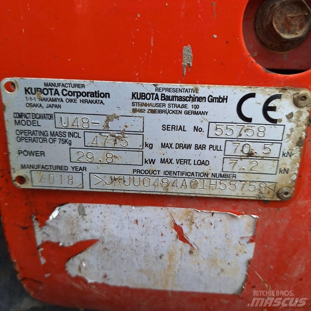 Kubota U 48-4 Mini rýpadla < 7t