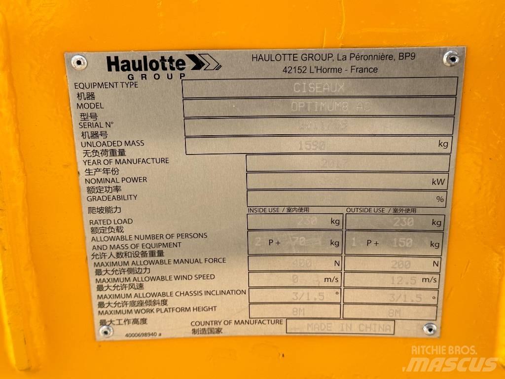 Haulotte OPTIMUM 8 Nůžková zvedací plošina