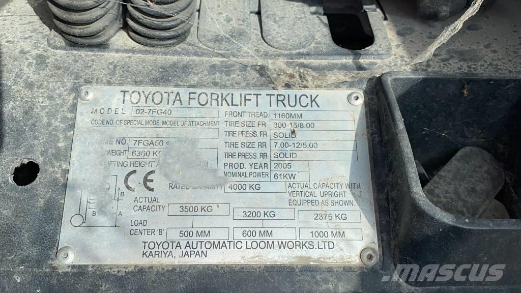 Toyota 02-7 FG 40 LPG vozíky