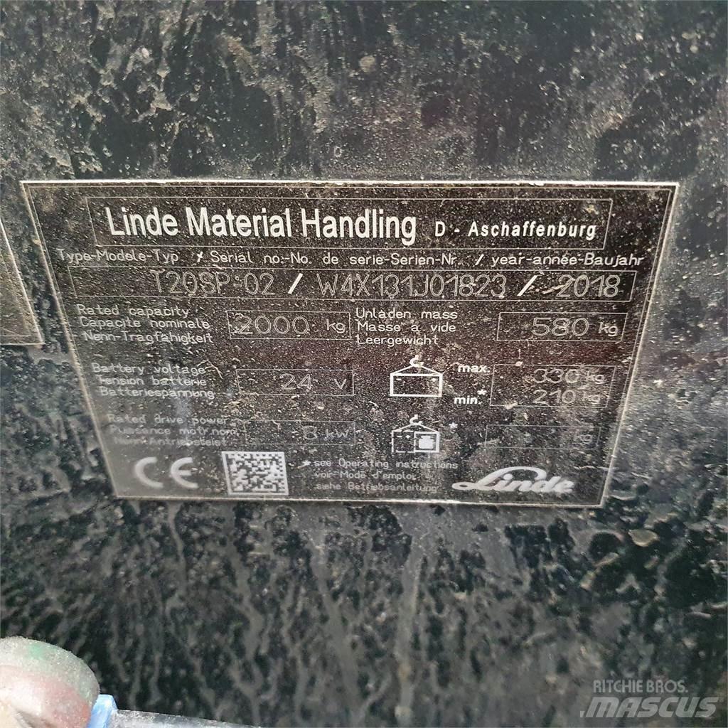 Linde T20SP kurz Nízkozdvižný vozík