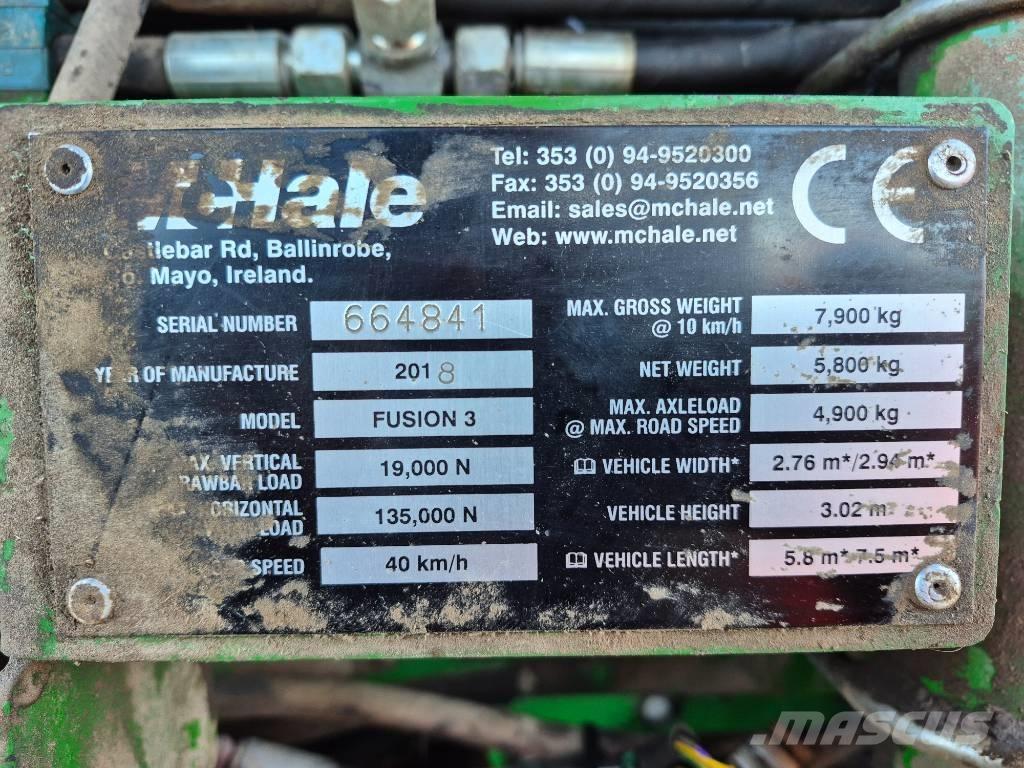 McHale Fusion 3 Lis na válcové balíky