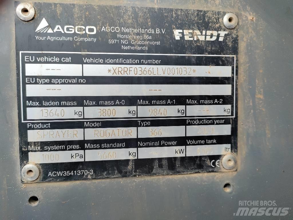 Fendt Rogator 366 Tažené postřikovače