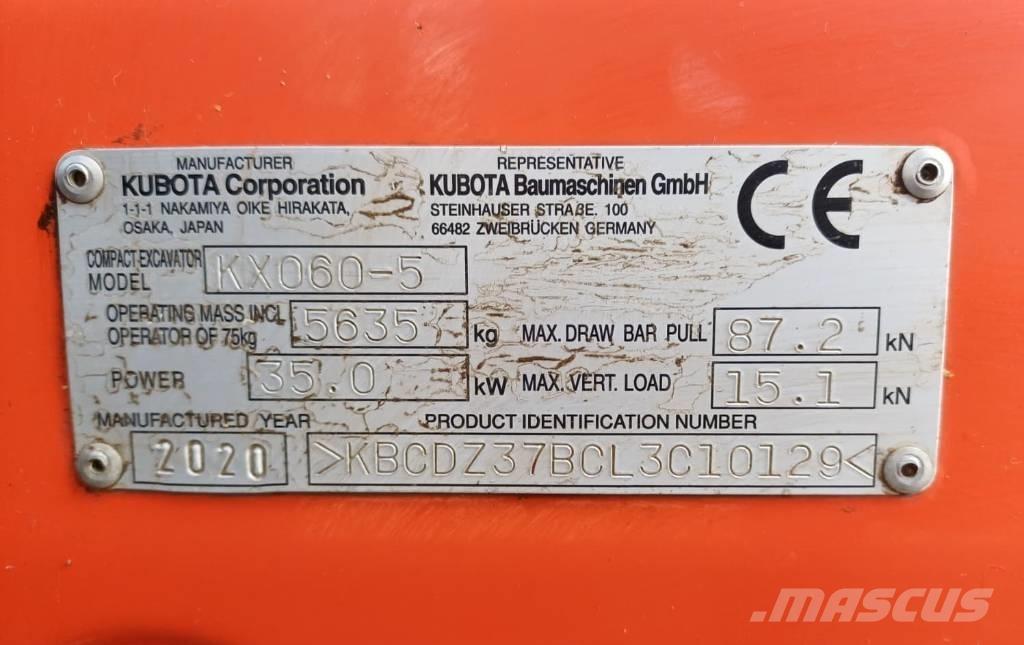 Kubota KX 060-5 Mini rýpadla < 7t