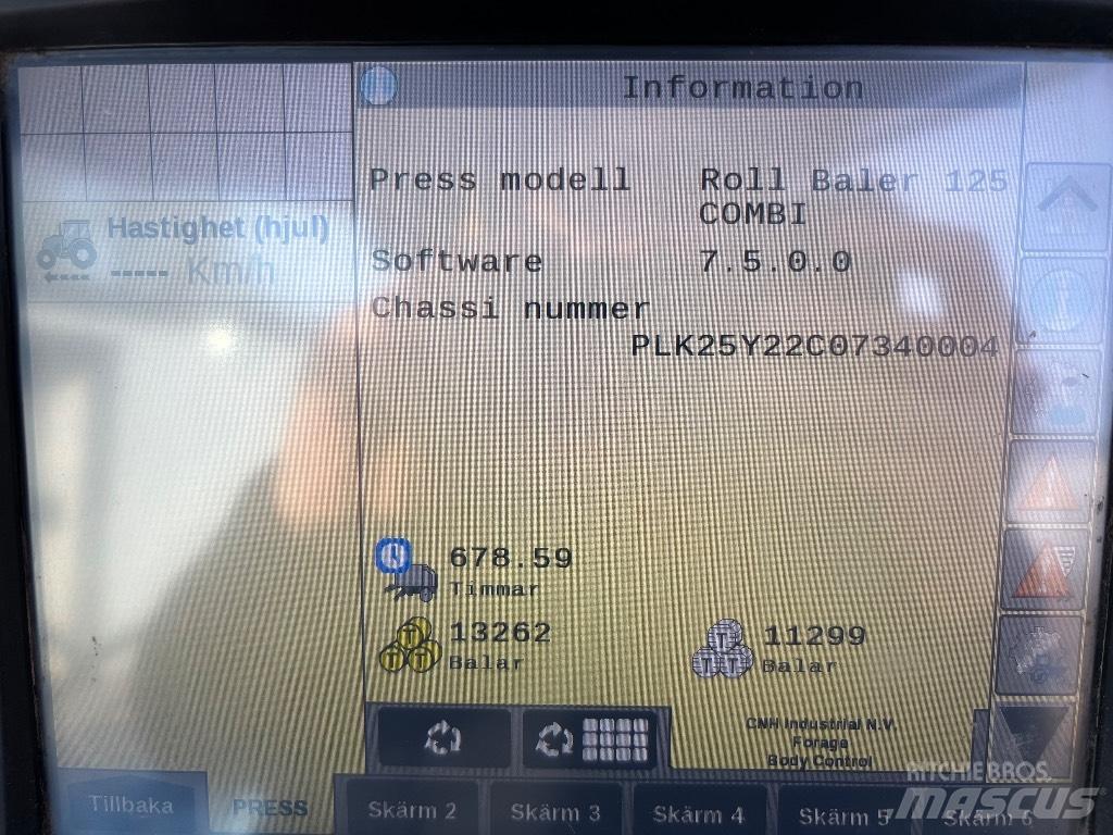 New Holland RB 125 Lis na válcové balíky