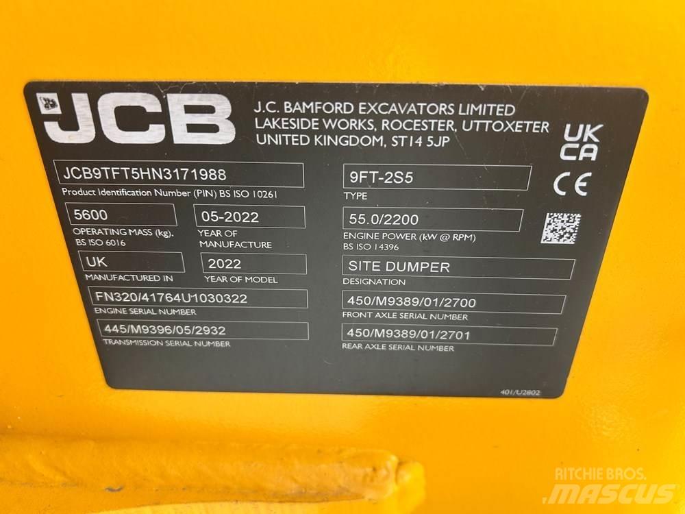 JCB 9TFT-2 Vyklápěcí dempry