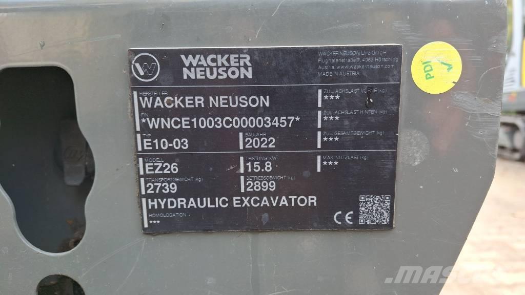 Wacker Neuson EZ26 Pásová rýpadla