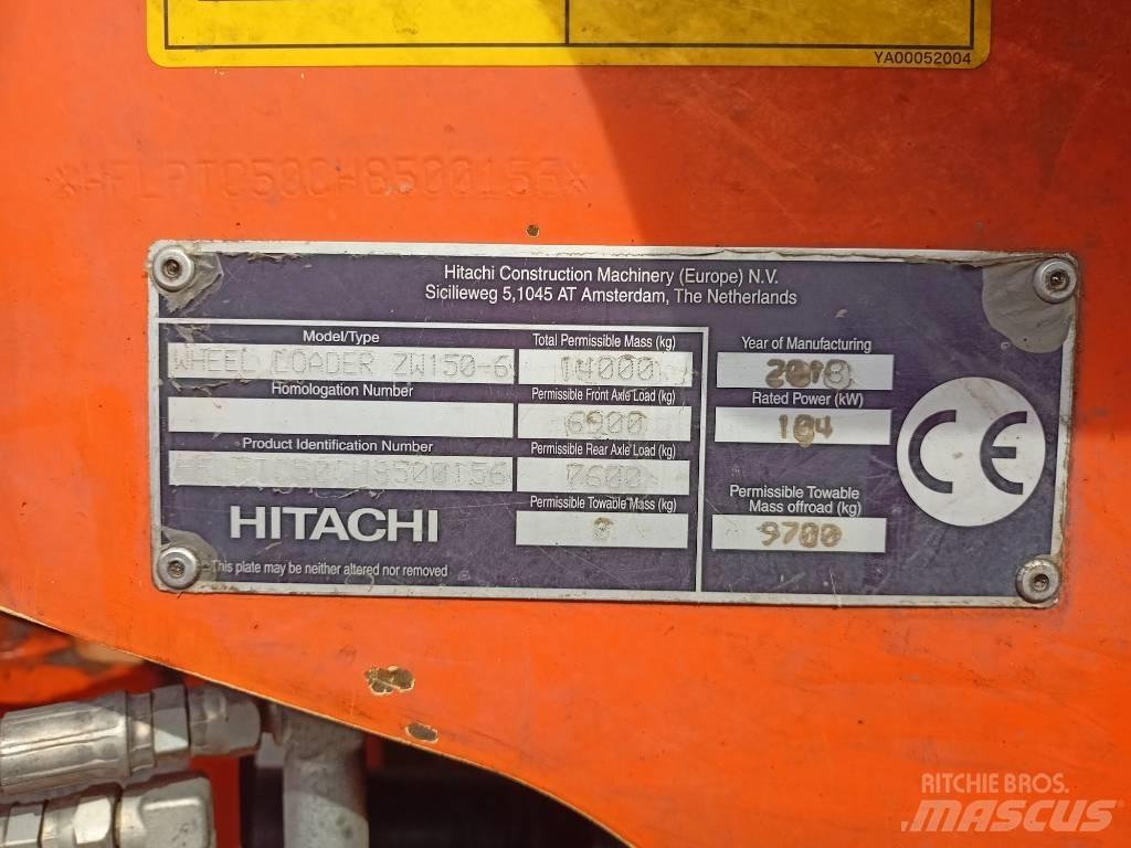 Hitachi ZW150 Kolové nakladače