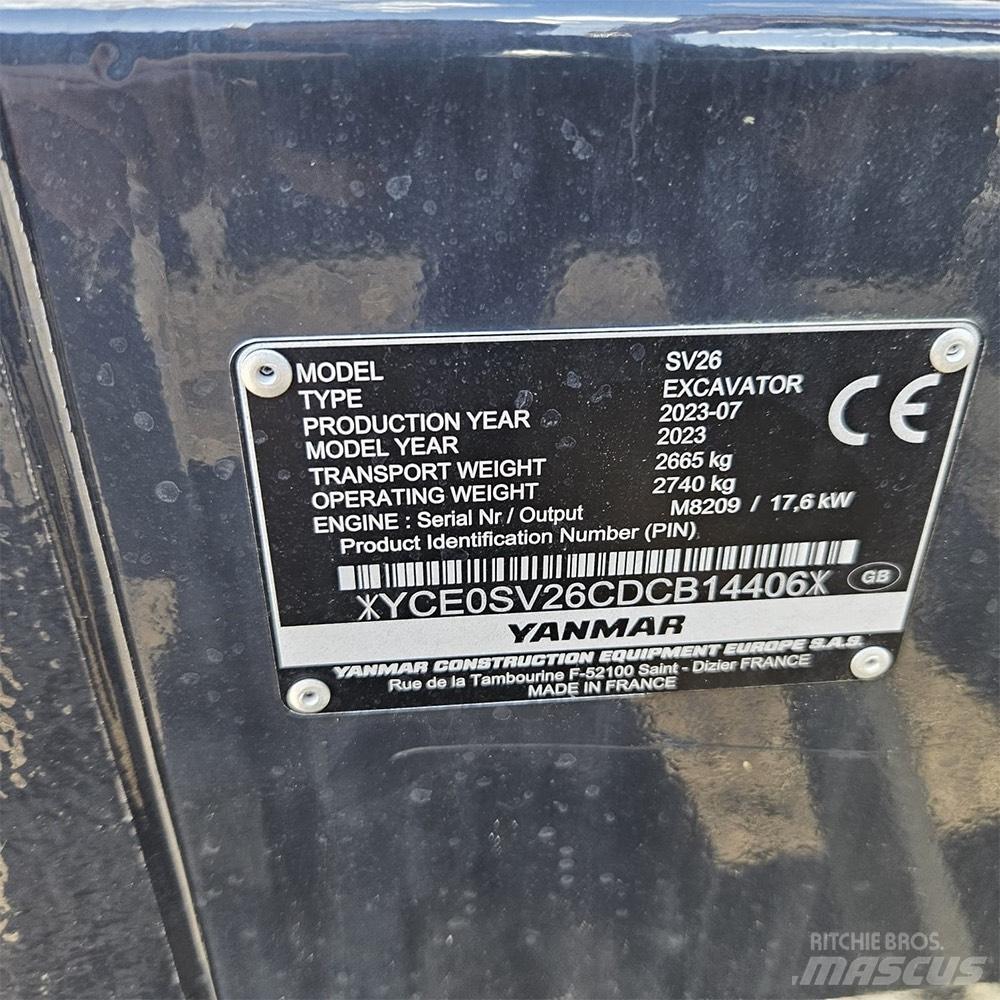 Yanmar SV 26 Mini rýpadla < 7t