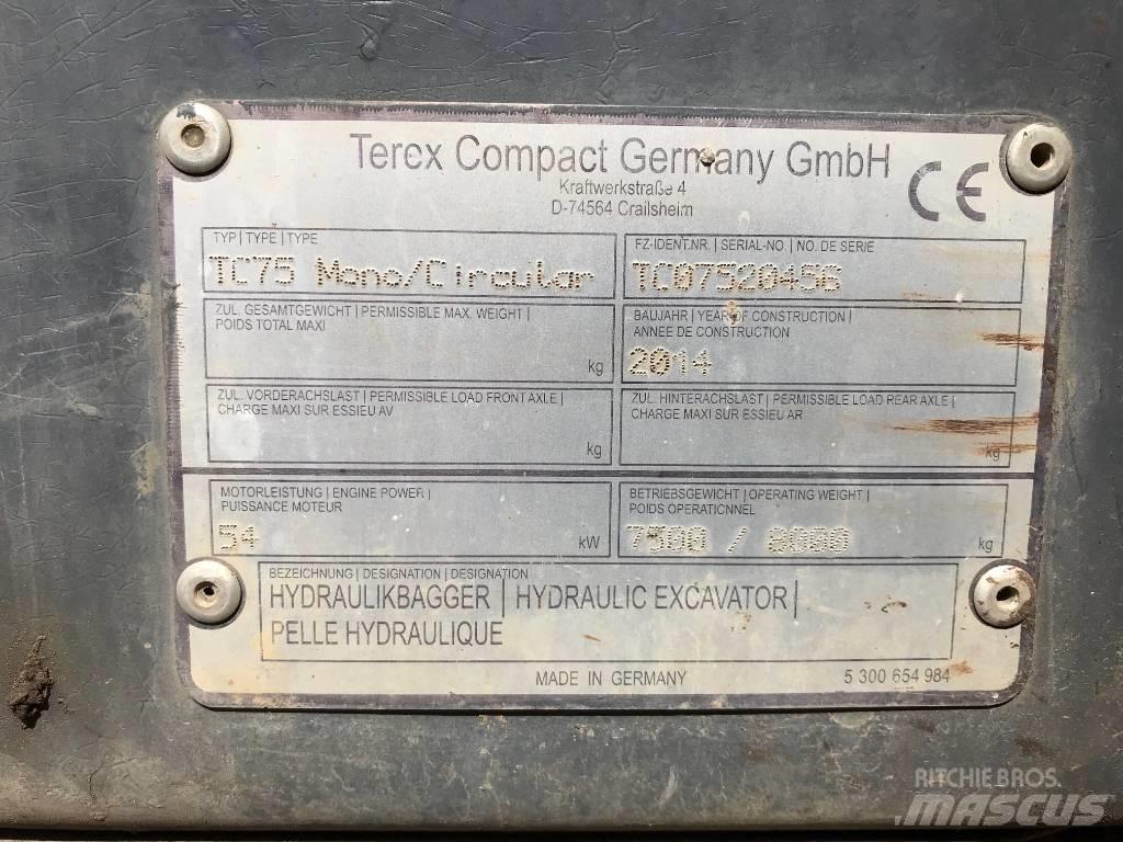 Terex TC 75 Midi rýpadla 7t - 12t