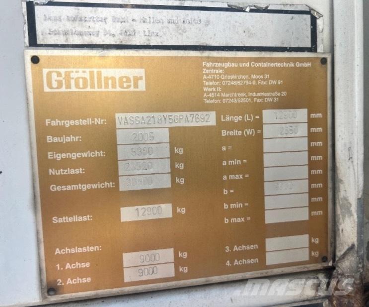 Gföllner SPL2 Valníkové návěsy/Návěsy se sklápěcími bočnicemi