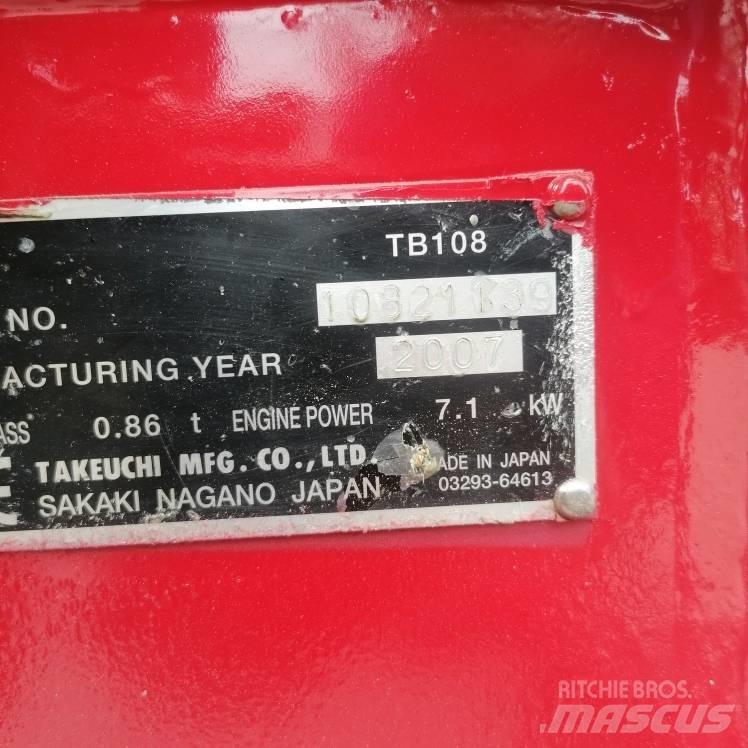 Takeuchi TB108 Mini rýpadla < 7t