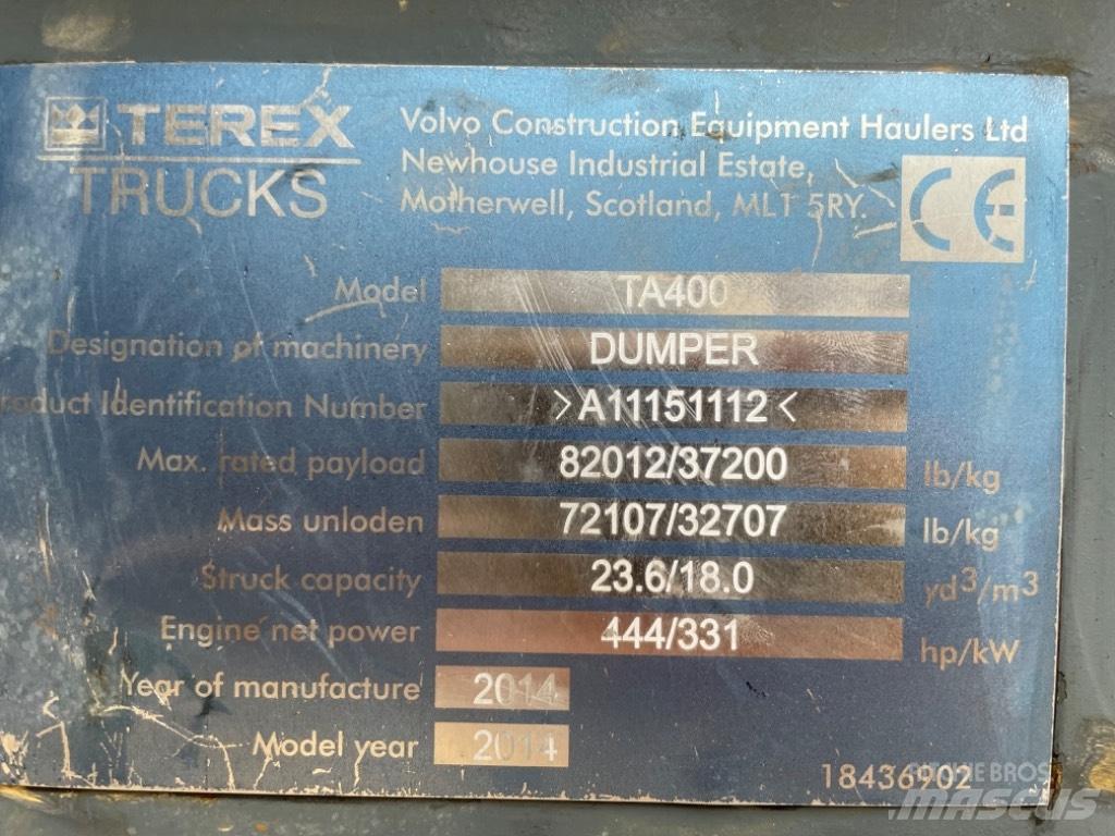 Terex TA 400 Kloubové dempry