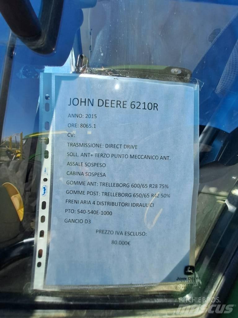 John Deere 6210 R Traktory