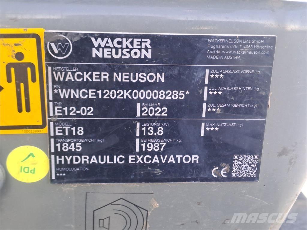Wacker Neuson ET18 Pásová rýpadla