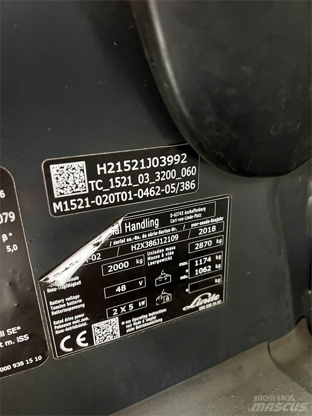 Linde E20PH Akumulátorové vozíky