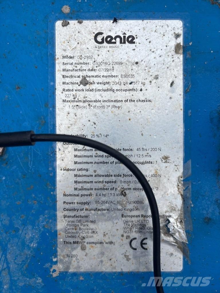 Genie GS 1932 Nůžková zvedací plošina