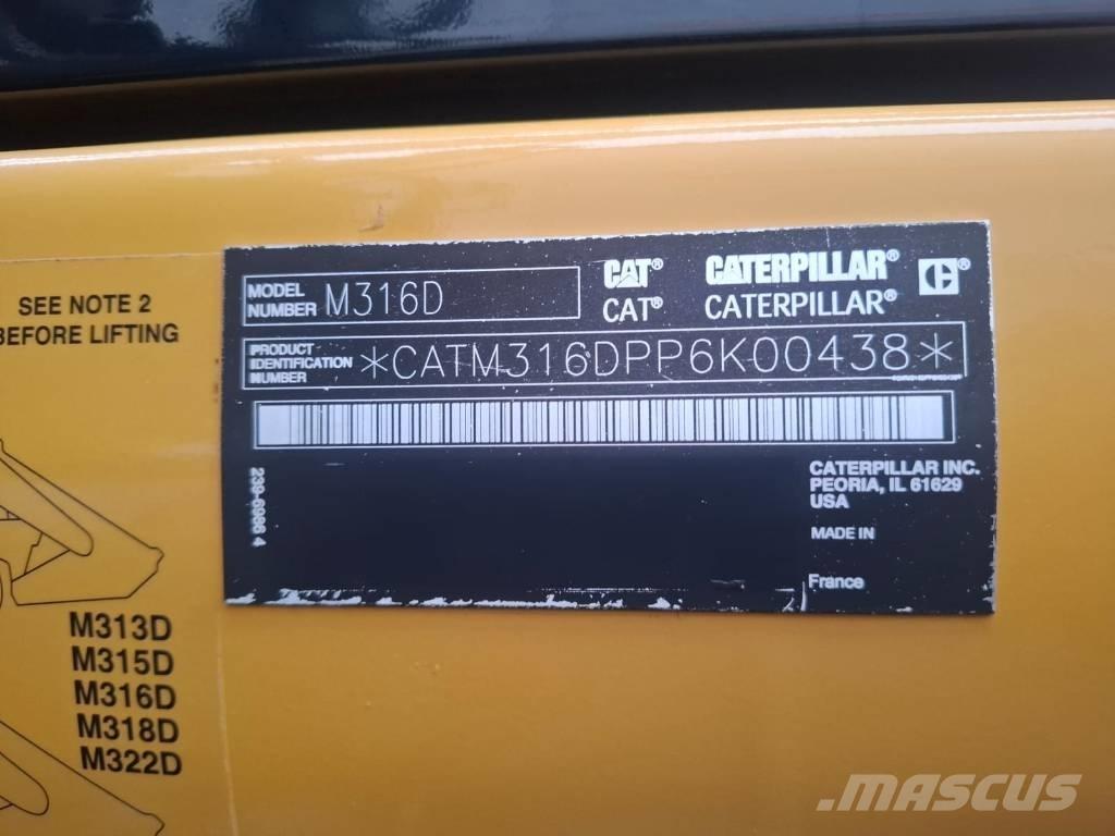CAT 316D Kolová rýpadla