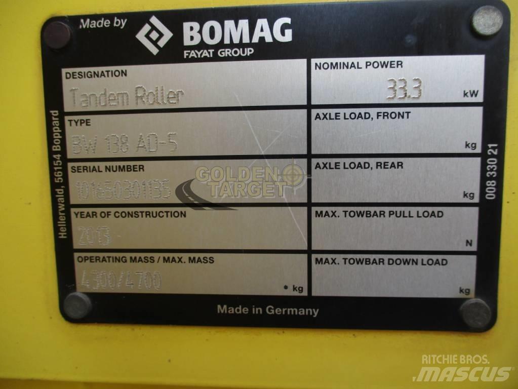 Bomag BW 138 AD-5 Tandemové válce