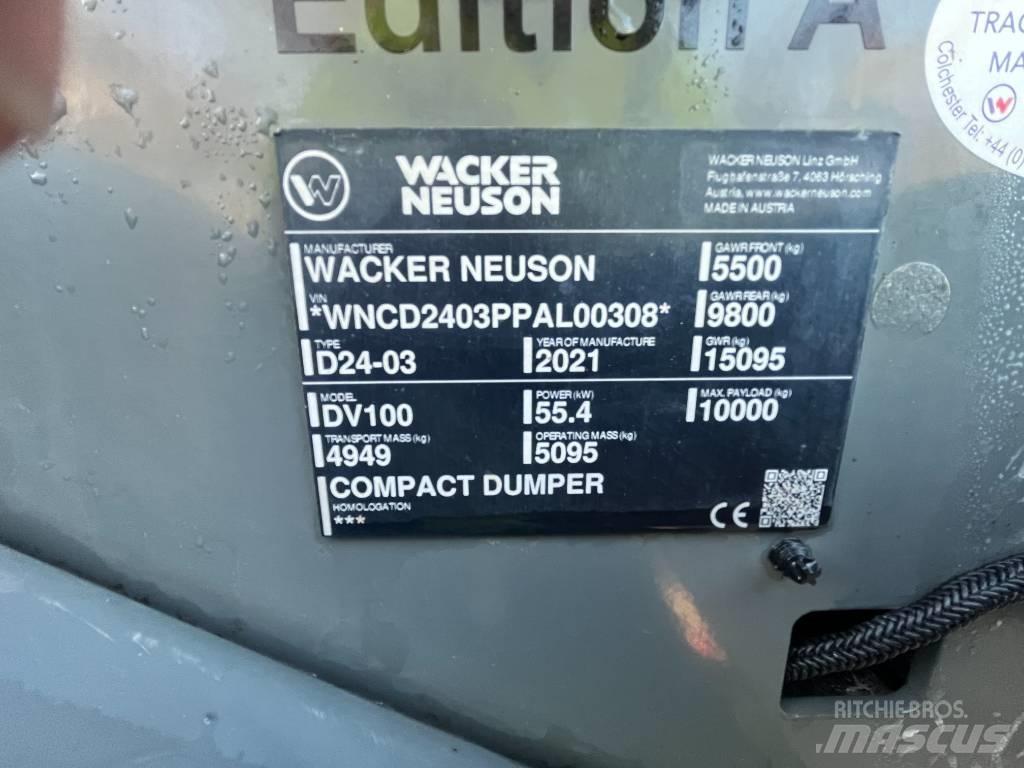Wacker Neuson DV 100 Vyklápěcí dempry